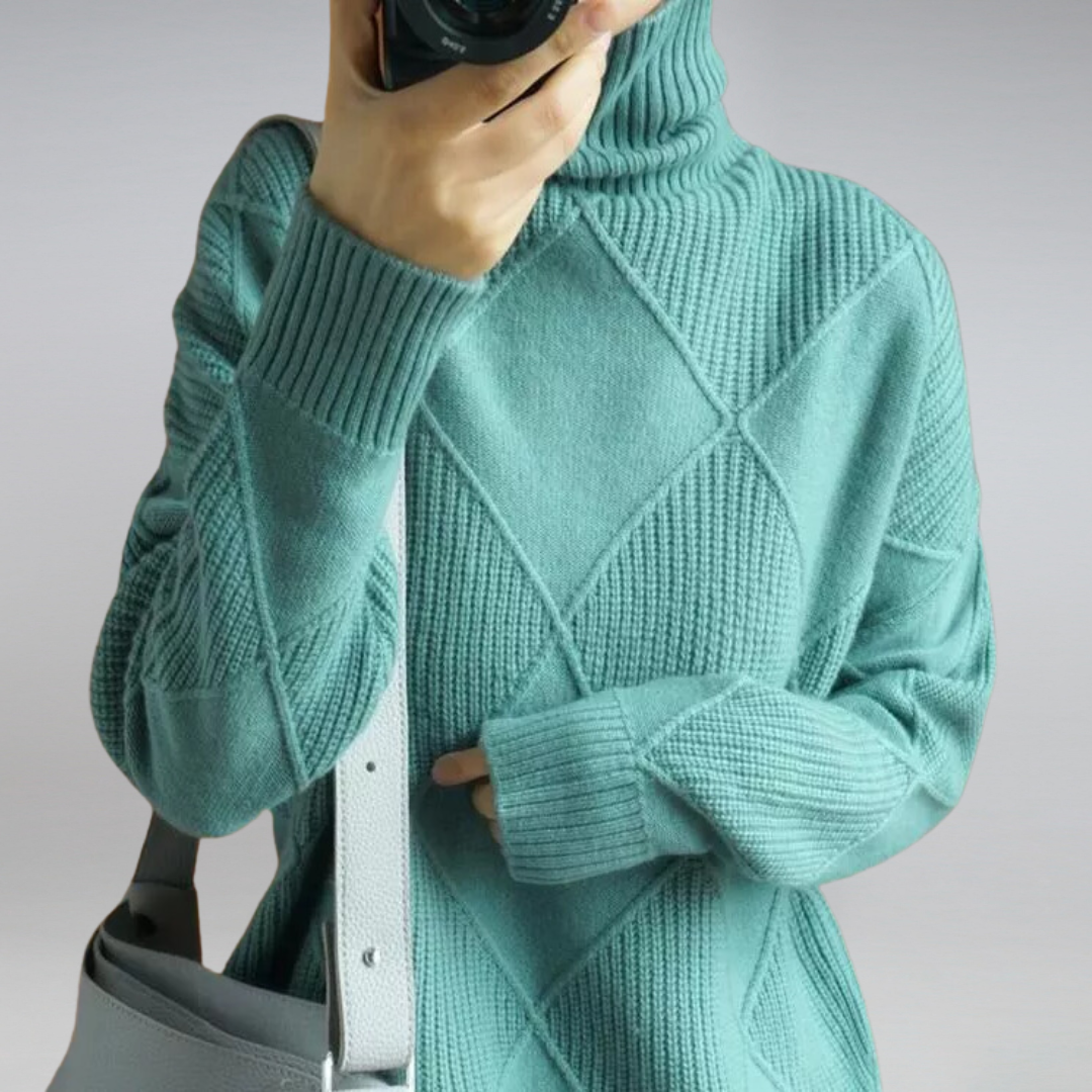 Liv | Vinterklar Dame Cashmere Rullekrave Sweater