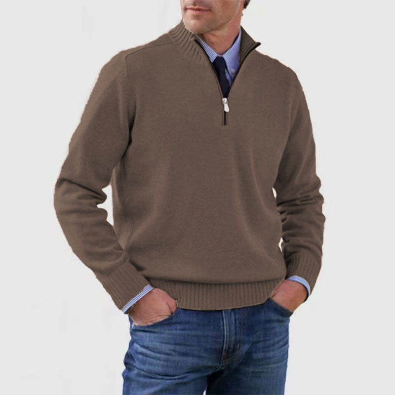 William | Sweater med halv lynlås til mænd