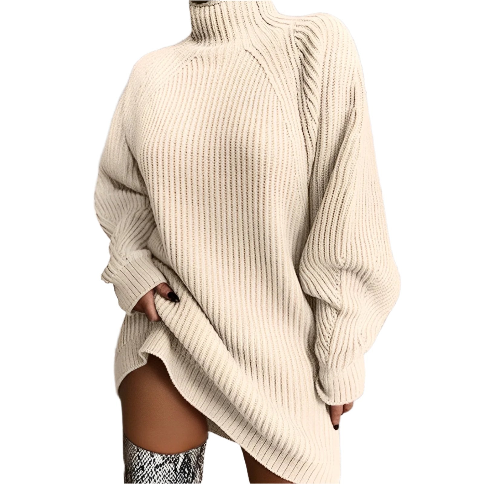 Ulla | Oversize Kvinders Rullekrave Sweater til Vinter