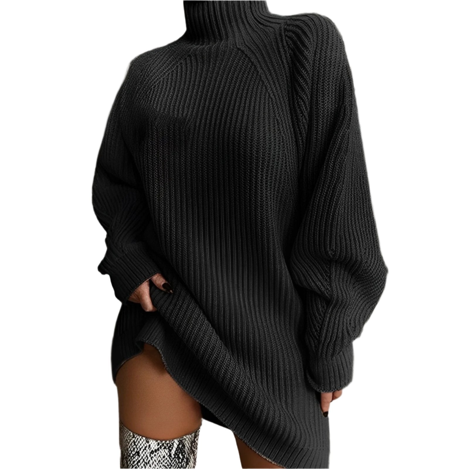 Ulla | Oversize Kvinders Rullekrave Sweater til Vinter