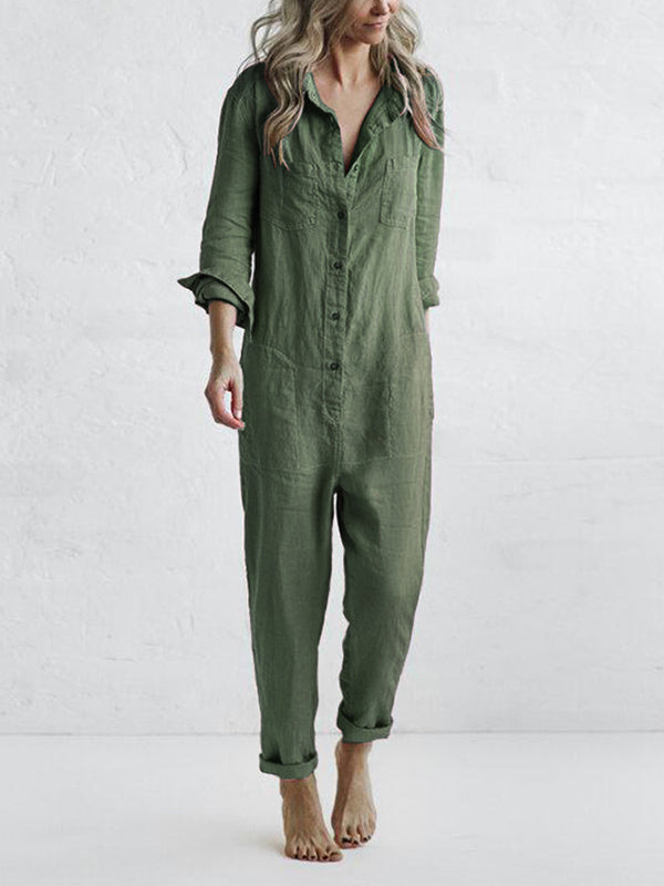 Vibeke | Stropfri Jumpsuit med Vidde Bukseben