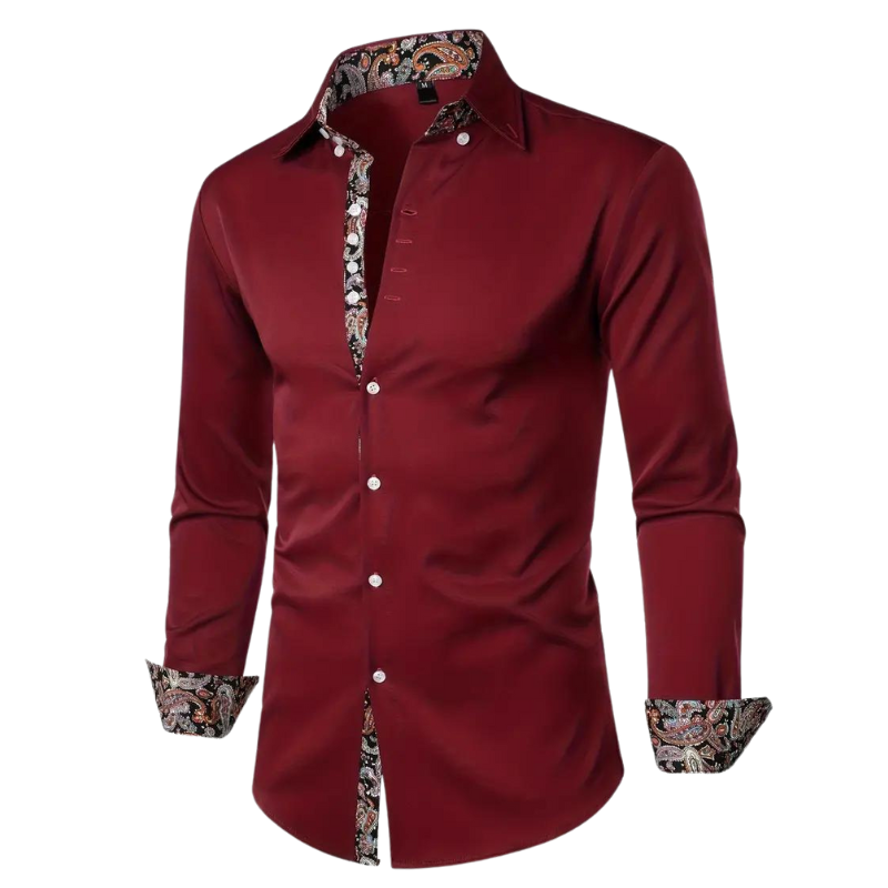 Lucas | Skjorte med Paisley Detaljer