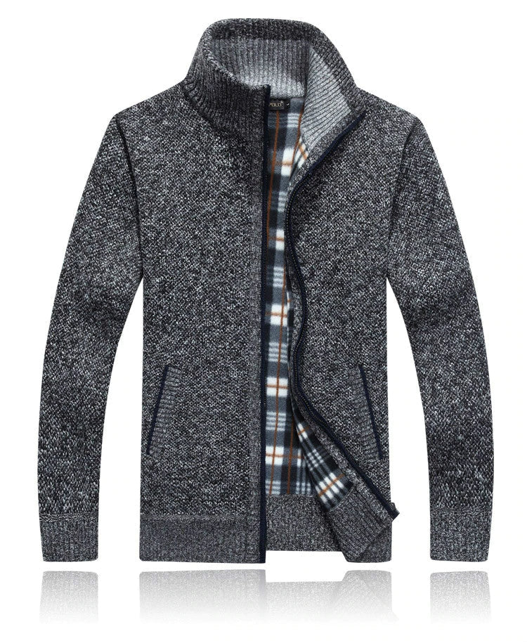 Henrik | Elegant cardigan med lynlås til mænd