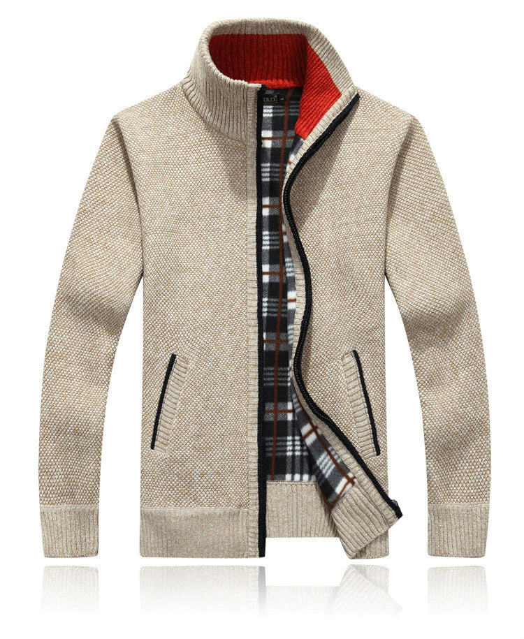 Henrik | Elegant cardigan med lynlås til mænd