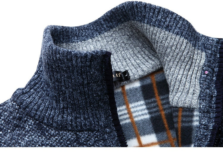 Henrik | Elegant cardigan med lynlås til mænd