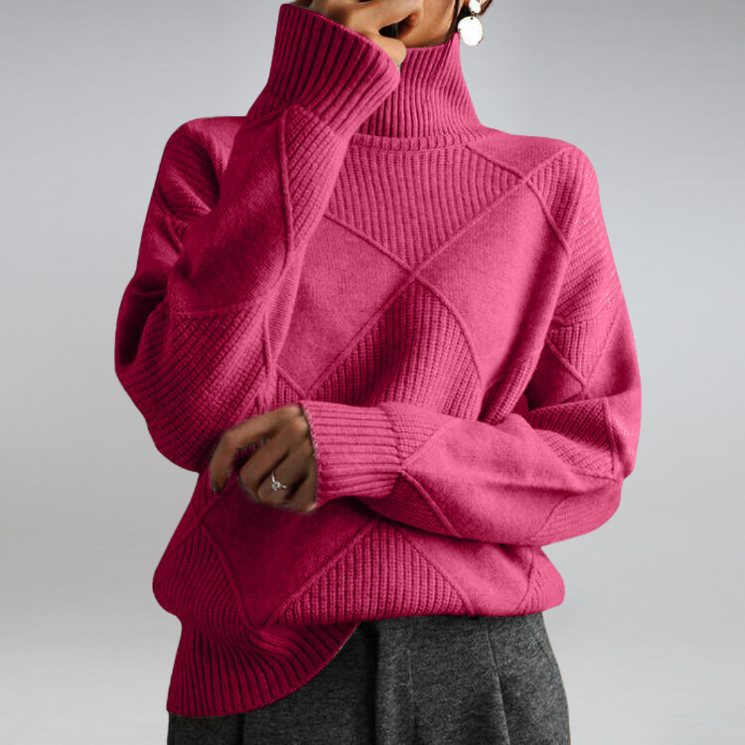 Liv | Vinterklar Dame Cashmere Rullekrave Sweater