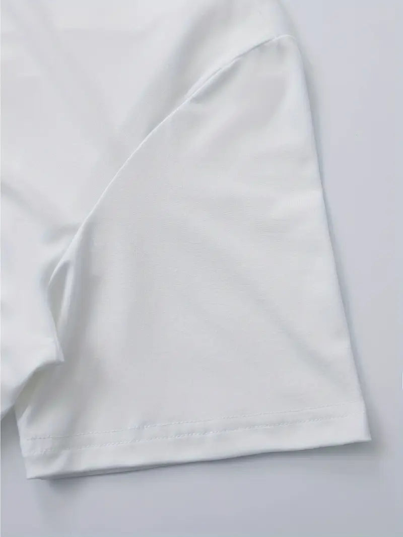 V-Hals T-shirt i Ren Bomuld