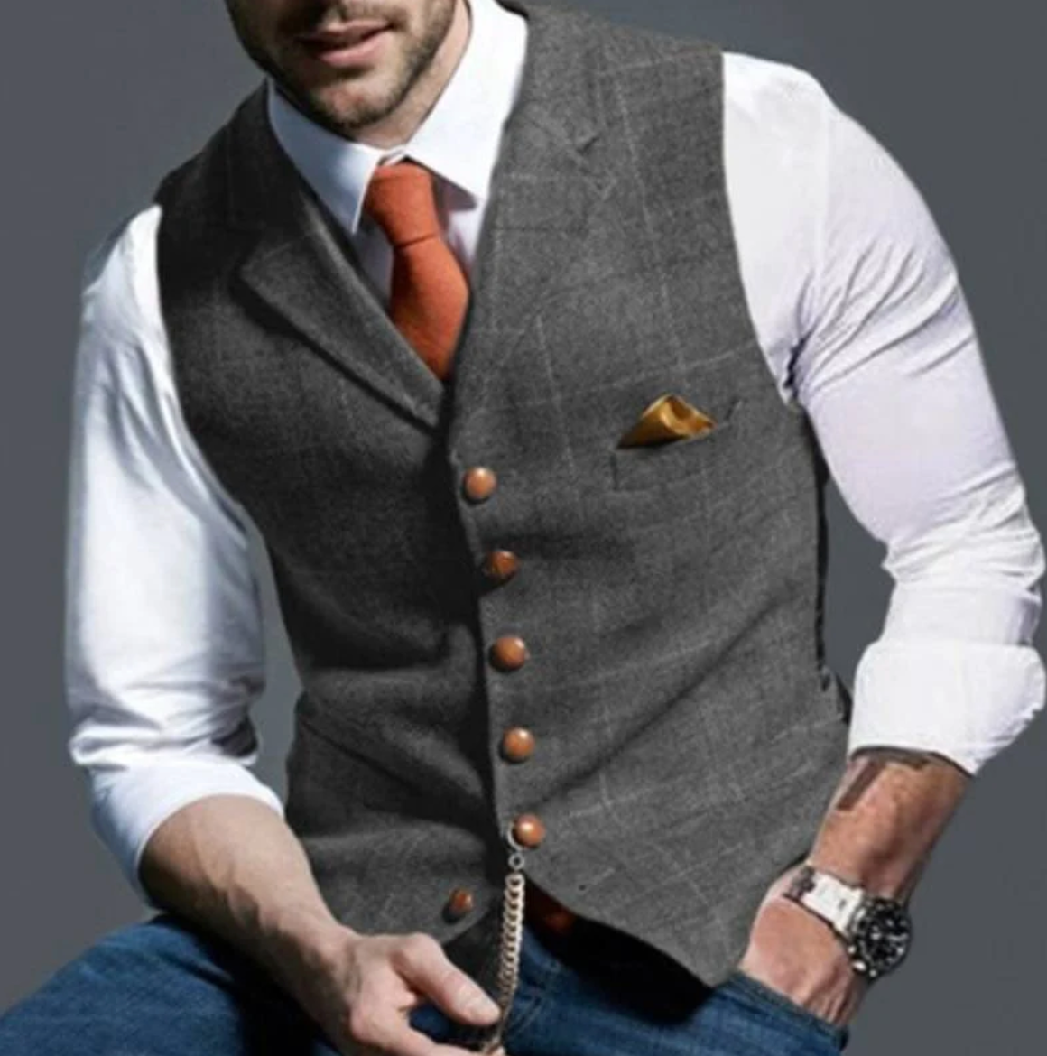 Lars - Elegant herre gilet – Stilfuld, komfortabel og alsidig