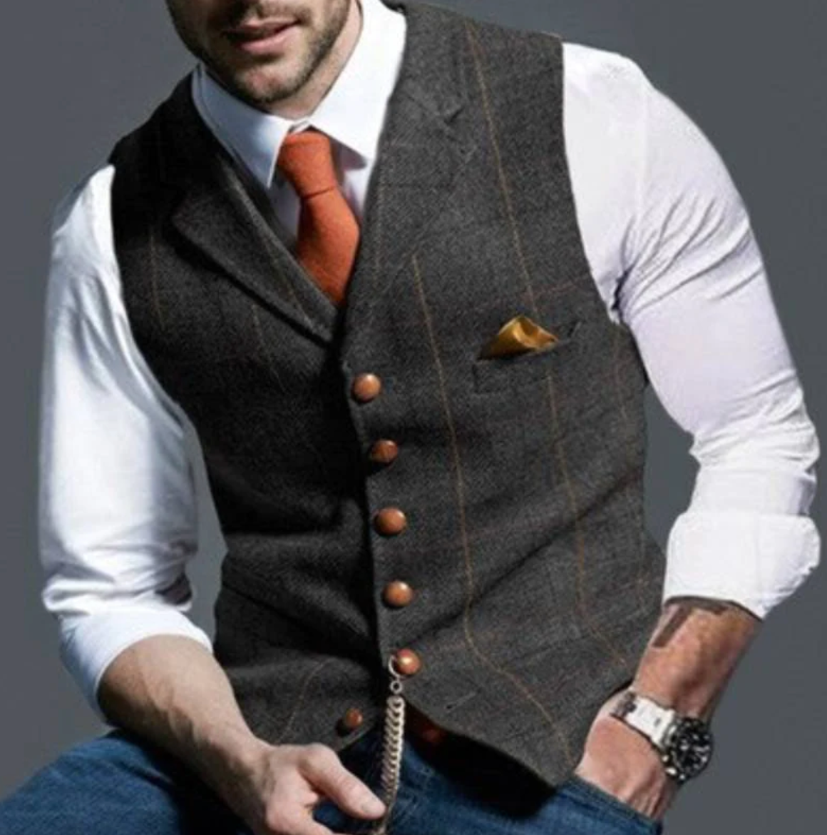 Lars - Elegant herre gilet – Stilfuld, komfortabel og alsidig