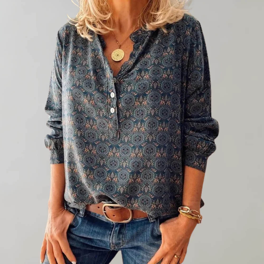 Vintage inspireret bluse til kvinder