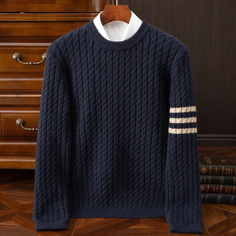 Christian | Sweater med stribede detaljer til mænd