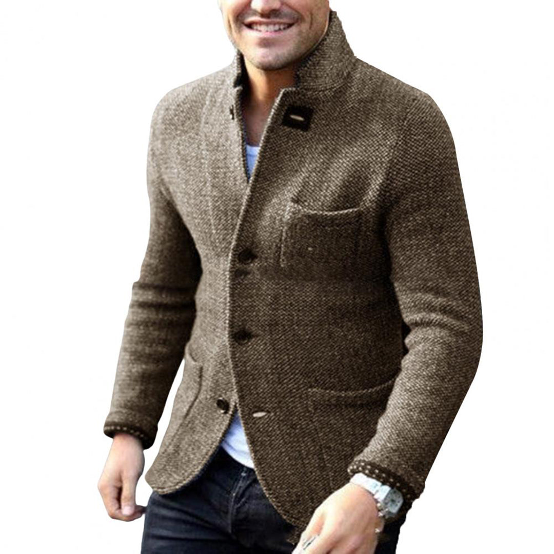 Anders | Cardigan med knapper i casual strik til mænd