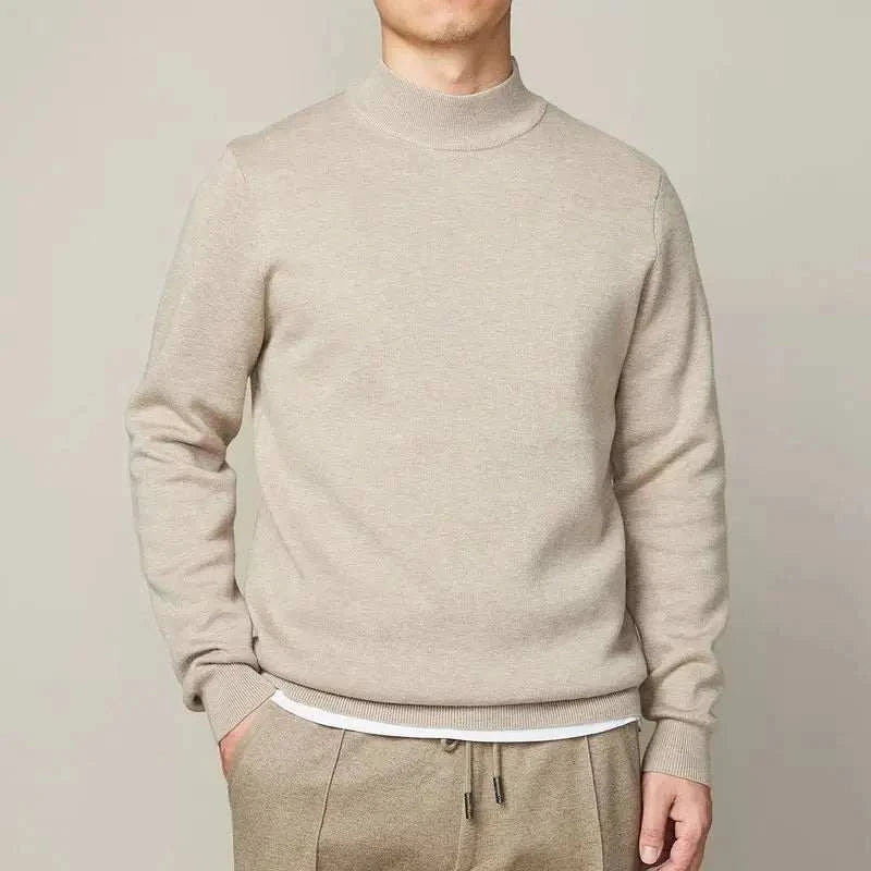 Søren | Sweater med høj krave og lynlås til mænd