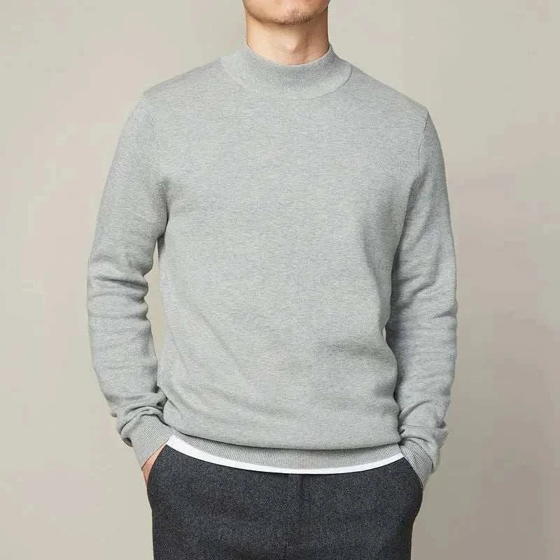 Søren | Sweater med høj krave og lynlås til mænd