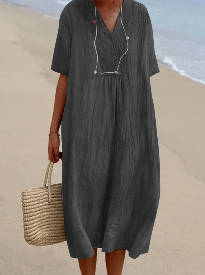 Lena | Elegant Sommerkjole med V-hals