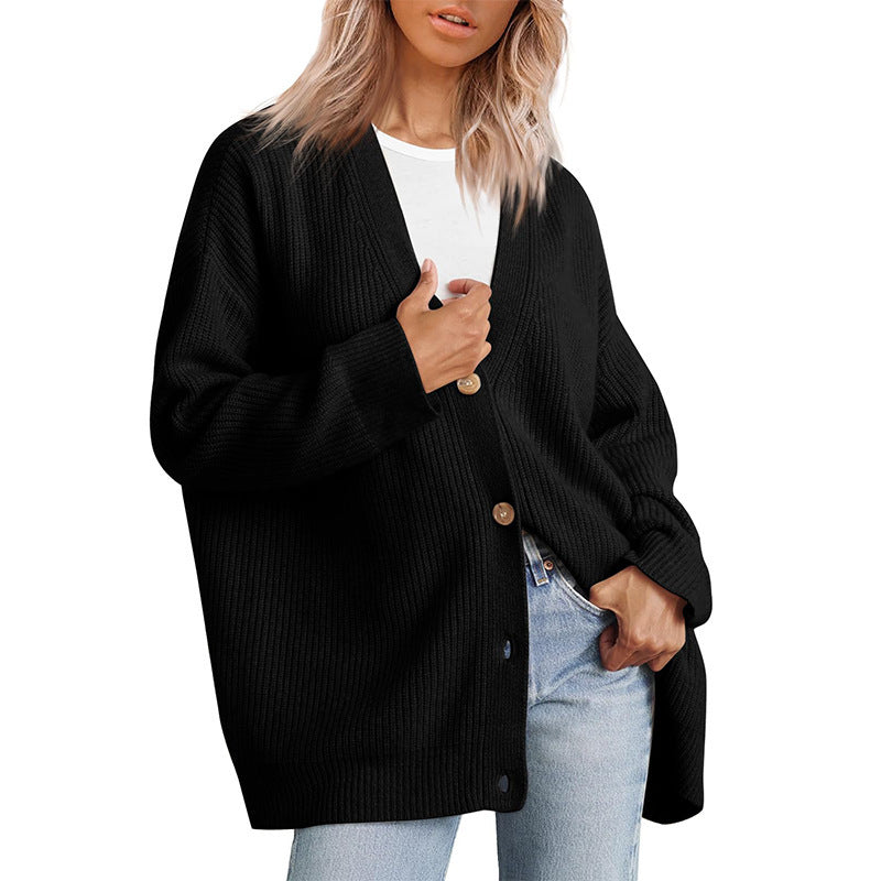 Ella | Dame Strikcardigan med Knapper