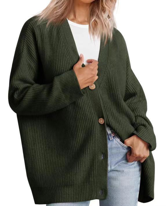 Ella | Dame Strikcardigan med Knapper
