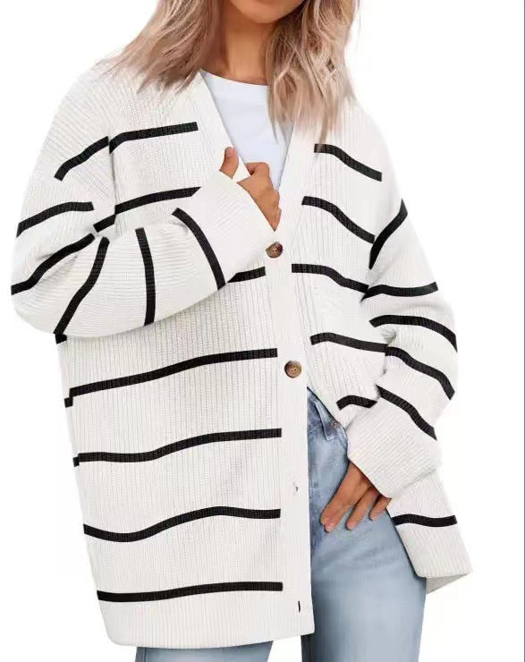 Ella | Dame Strikcardigan med Knapper