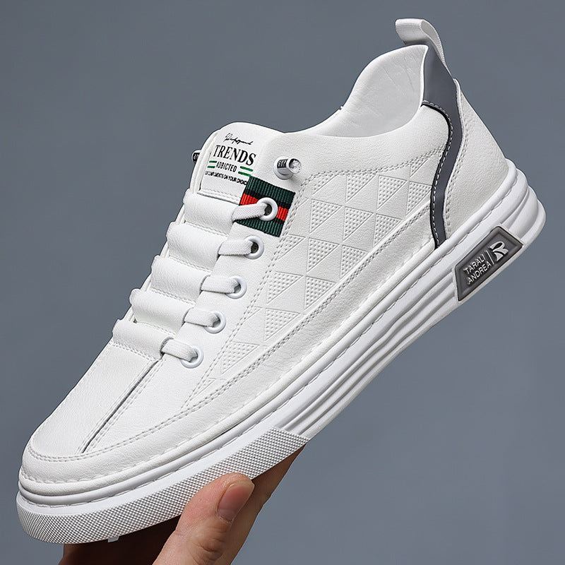 Læder sneakers til mænd med stilfuldt design