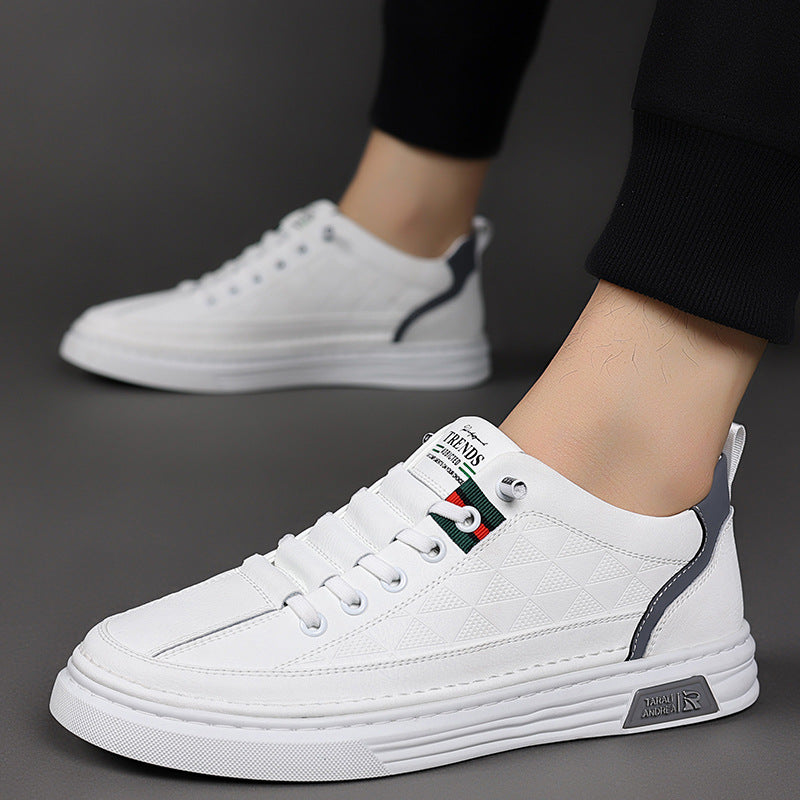 Læder sneakers til mænd med stilfuldt design