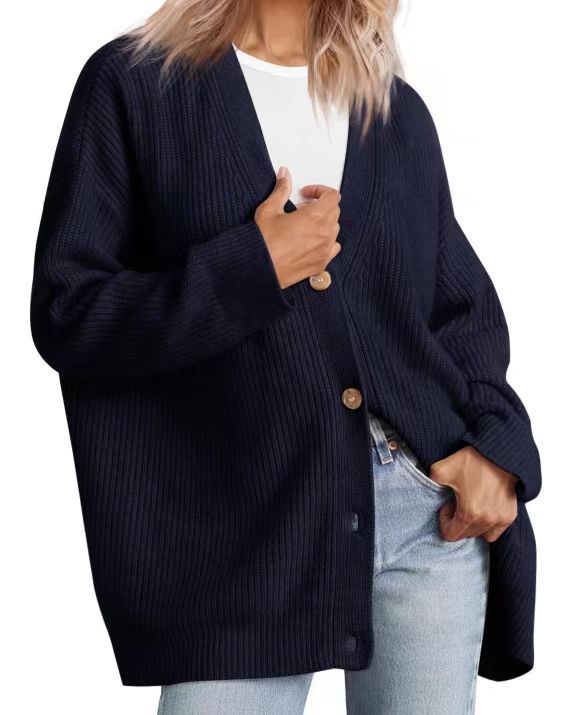 Ella | Dame Strikcardigan med Knapper