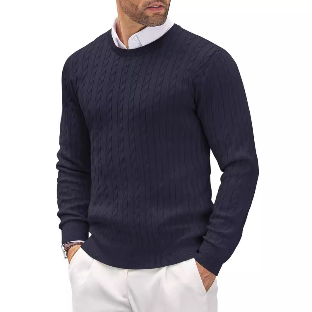 Emil | Slim fit sweater med rund hals til mænd