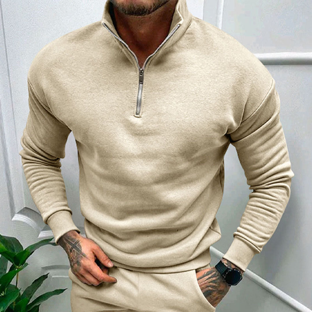 Jens | Halv lynlås sweater til mænd