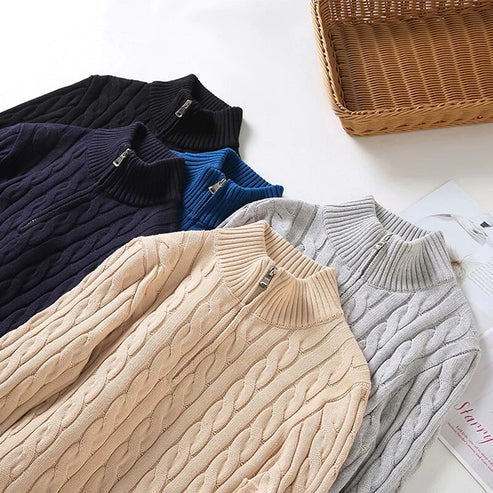 Esben | Klassisk sweater med lynlås til mænd