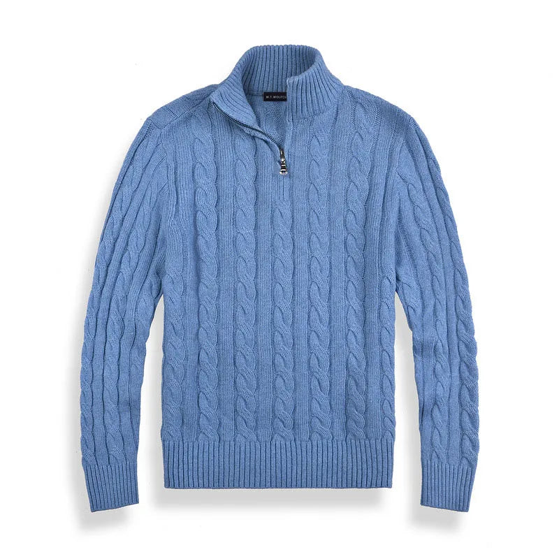 Esben | Klassisk sweater med lynlås til mænd