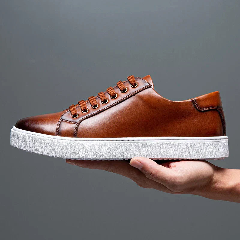 Komfortable lædersneakers til hverdagsbrug