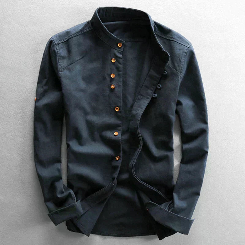Emil | Herre Slim Fit Skjorte med Ståkrave