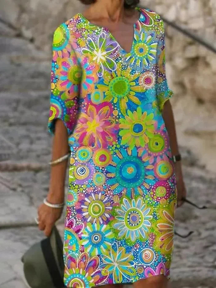 Alva | Sommerkjole med Blomsterprint