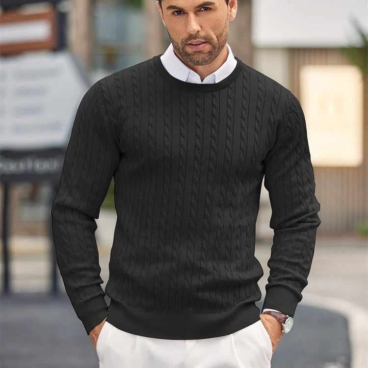 Emil | Slim fit sweater med rund hals til mænd