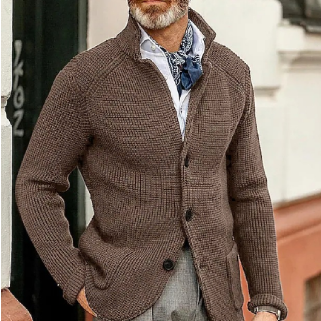Mathias | Varm sweater med knapper til mænd