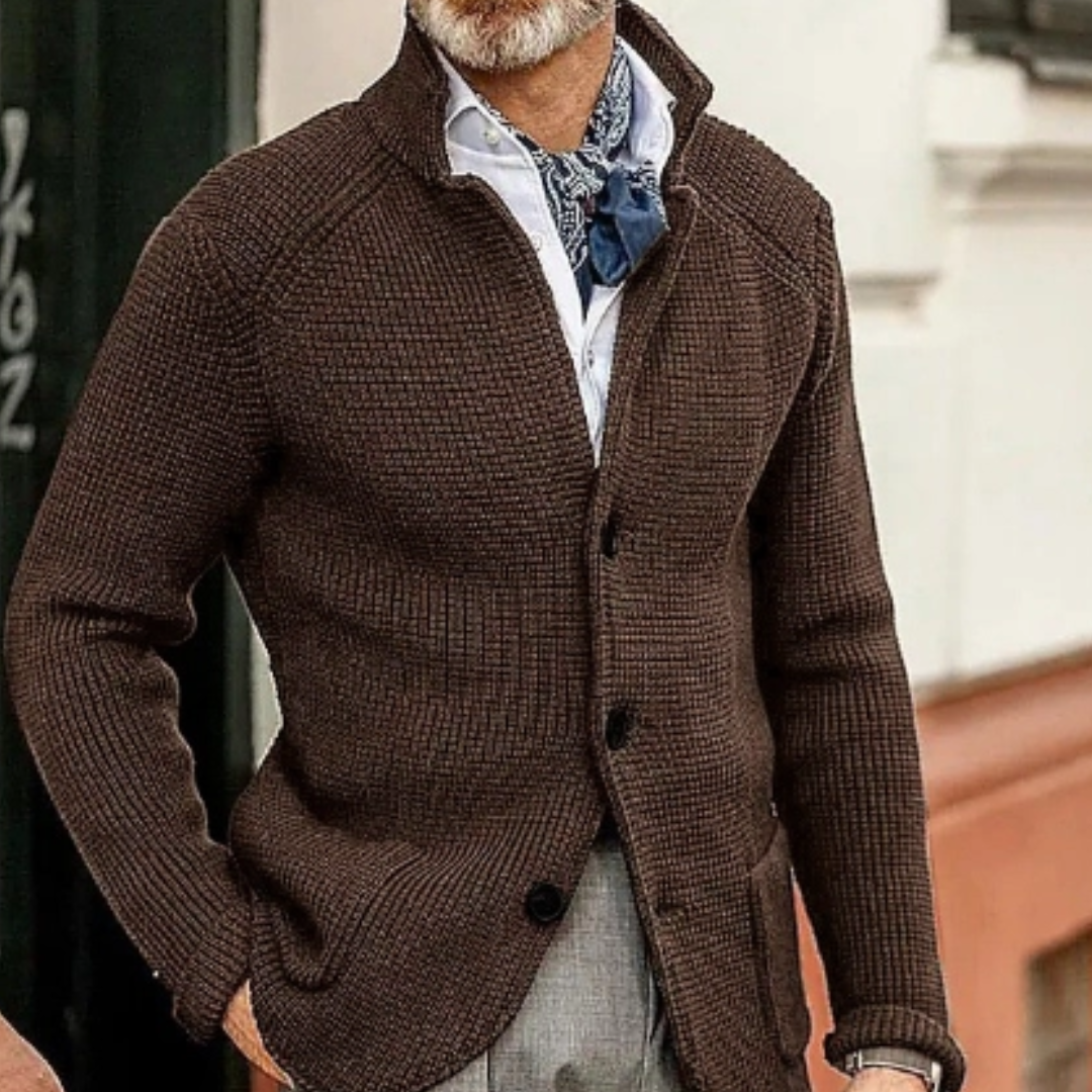 Mathias | Varm sweater med knapper til mænd
