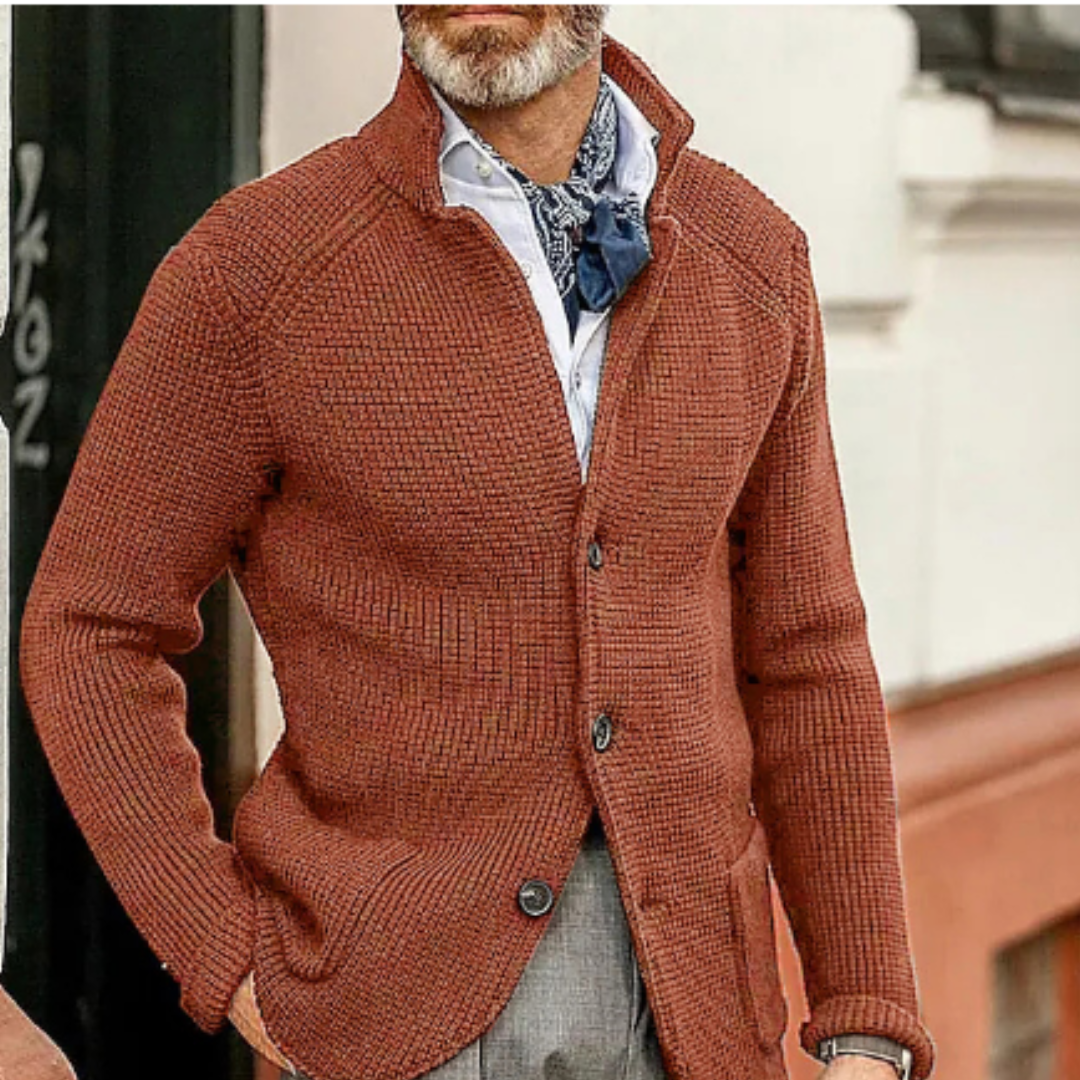 Mathias | Varm sweater med knapper til mænd