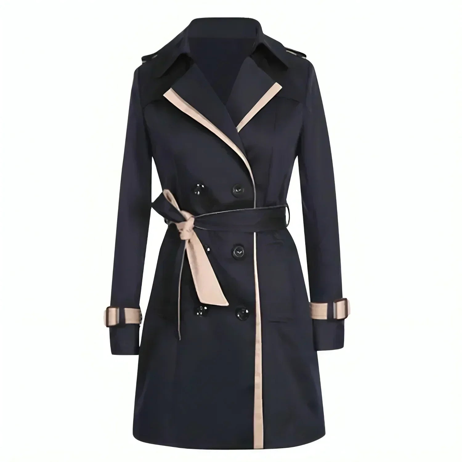 Asta | Lang Damefrakke i Trenchcoat-Design