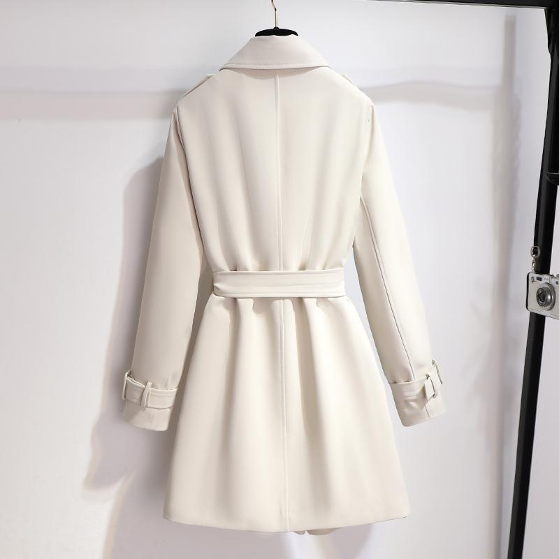Julie | Elegant Dame Trenchcoat i Hvid