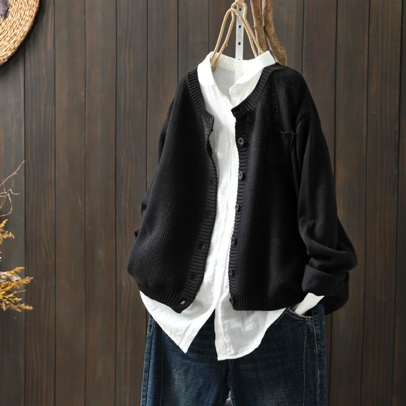 Sofia | Kvinders Plus Size Strikket Cardigan Komfort