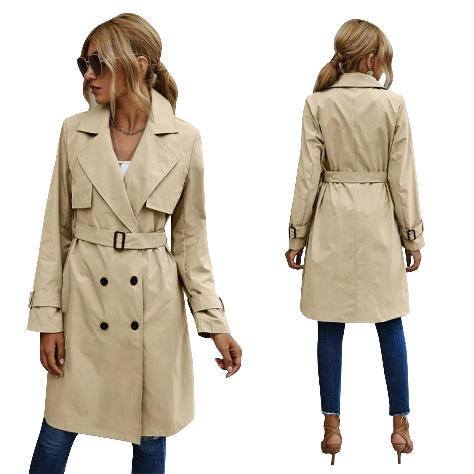 Maja | Knælængde Trenchcoat