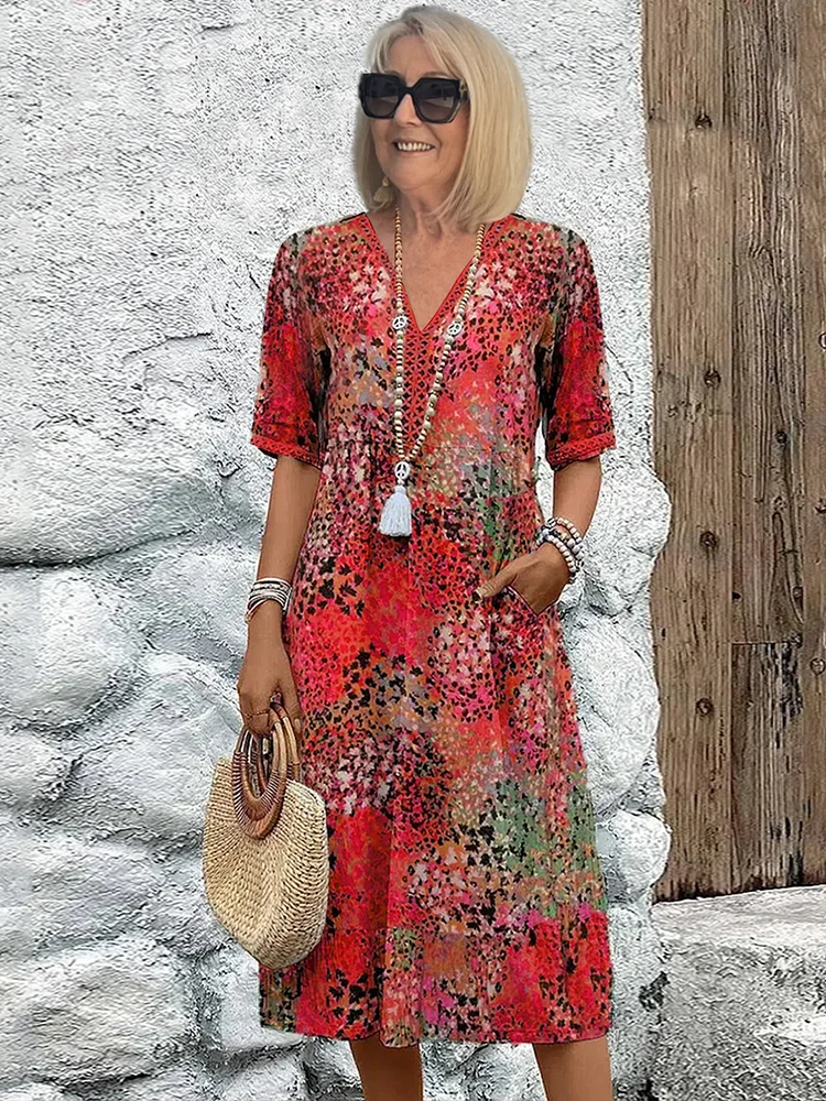 Harper | Livlig Blomstret Sommerkjole
