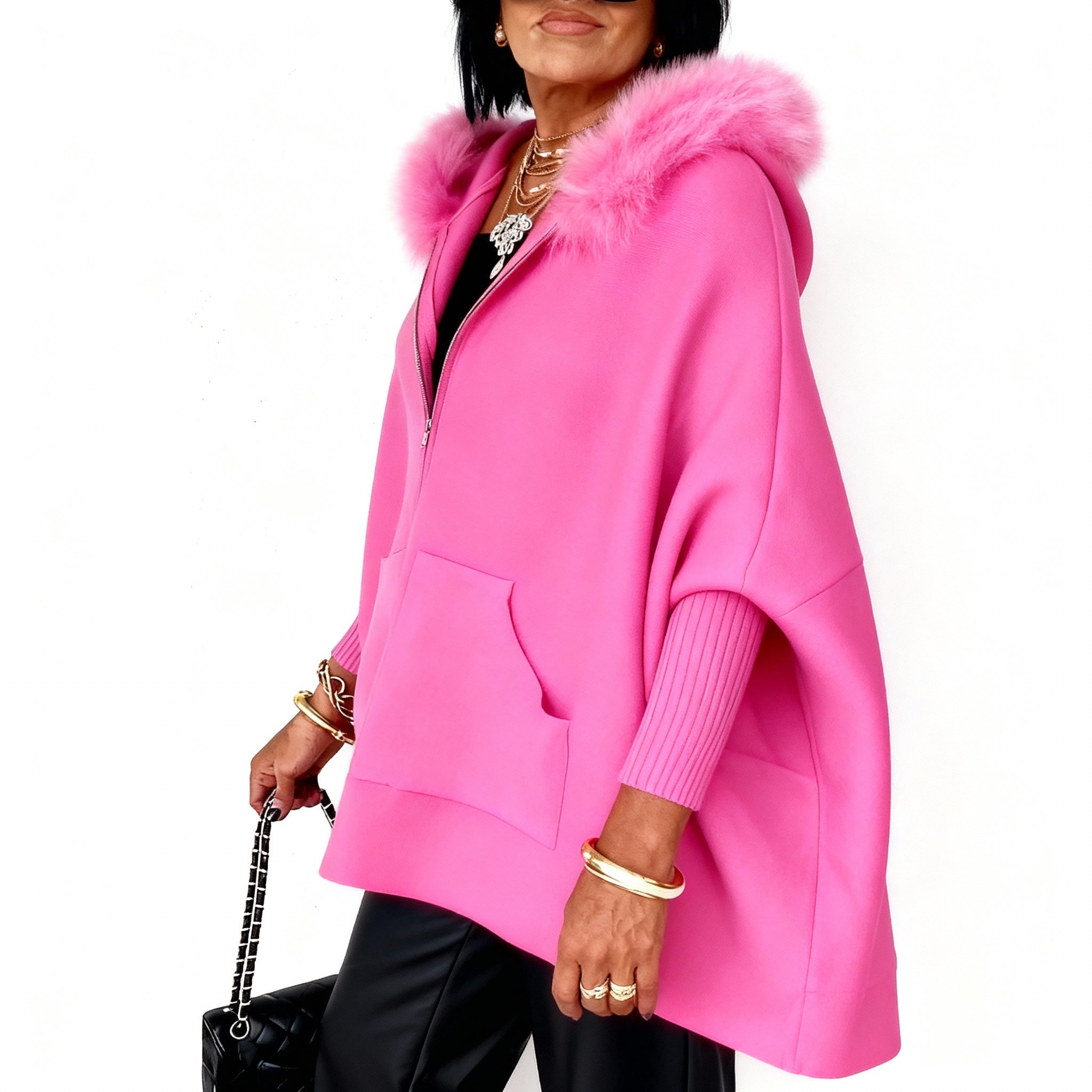 Marianne™ | Varm Poncho-jakke