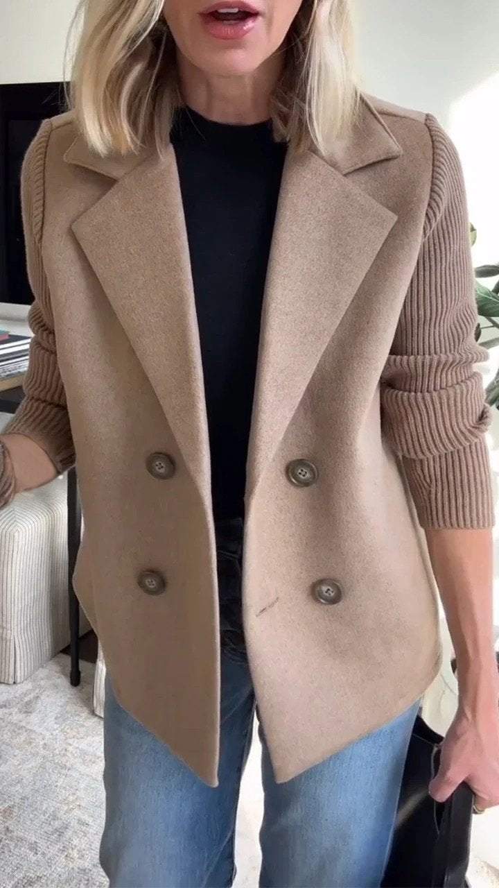 Hedvig | Elegant Strikærme Blazer