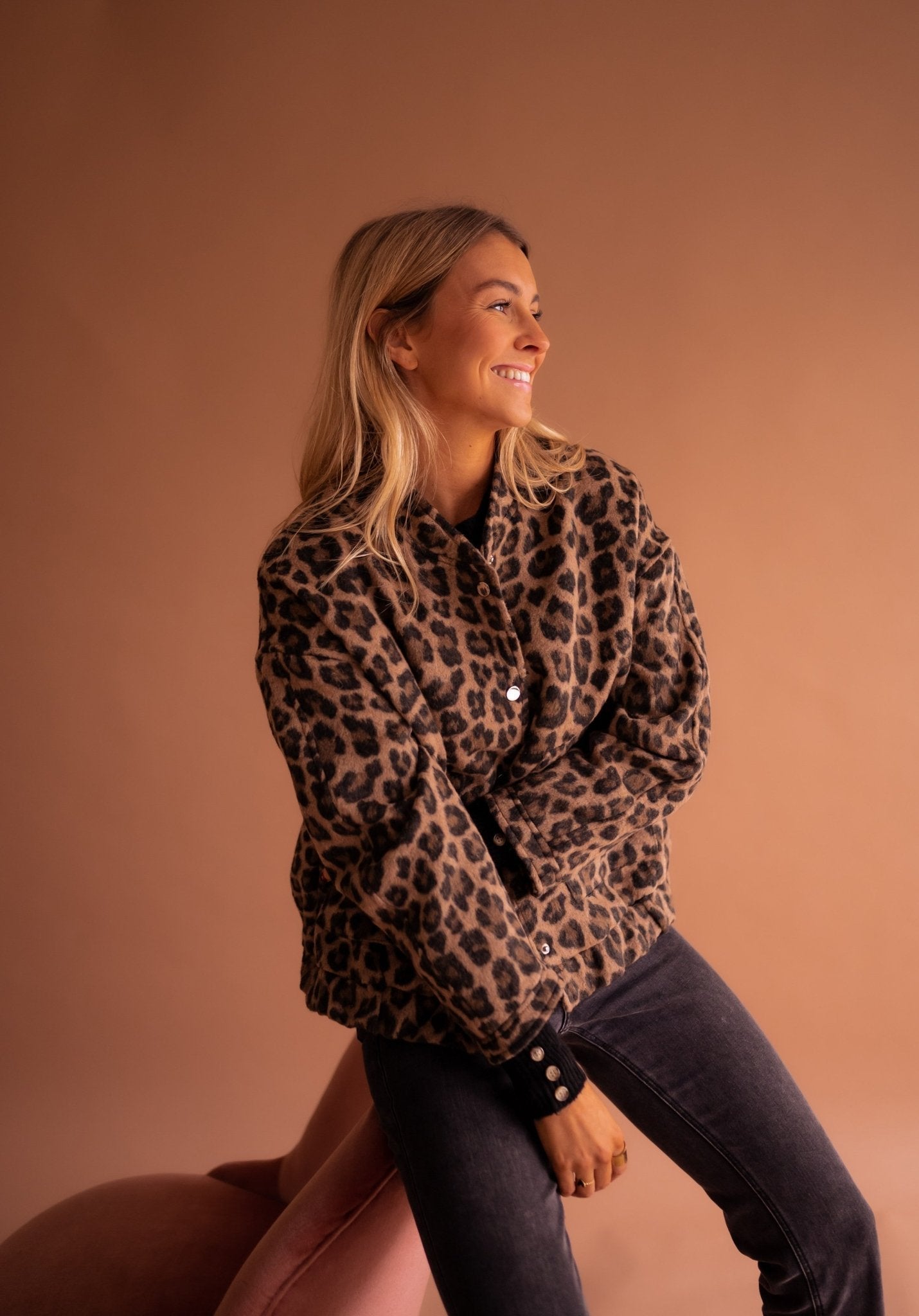 Luna | Moderigtig Jakke med Gepardprint