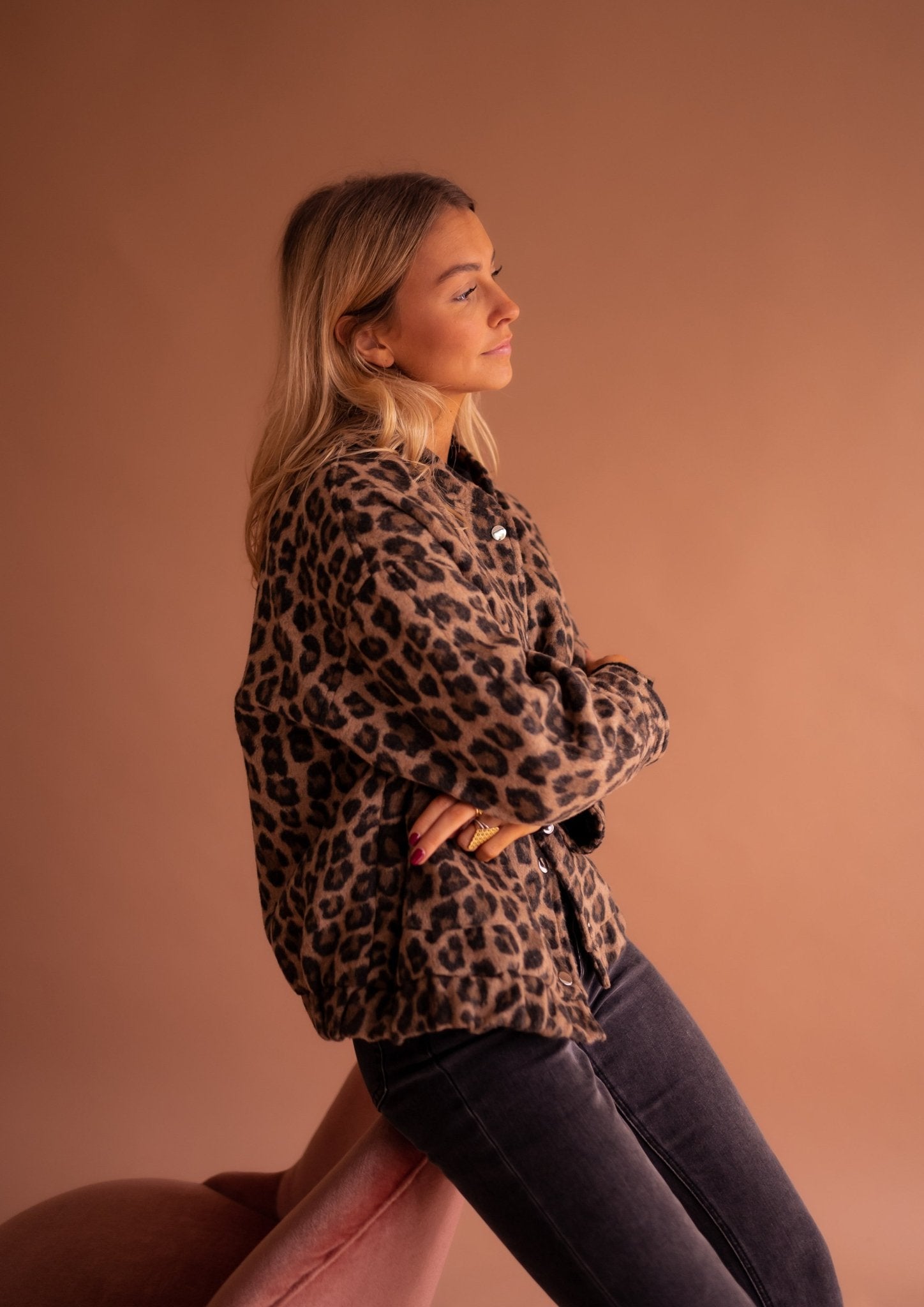 Luna | Moderigtig Jakke med Gepardprint