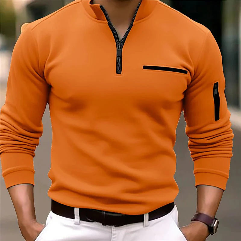 Martin | Casual sweater med lynlås til mænd