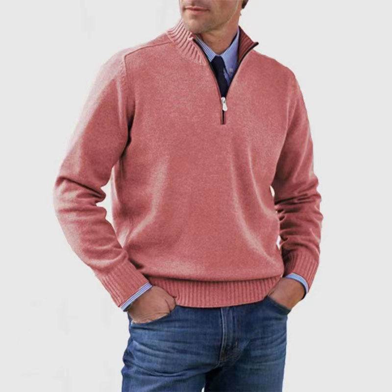 William | Sweater med halv lynlås til mænd