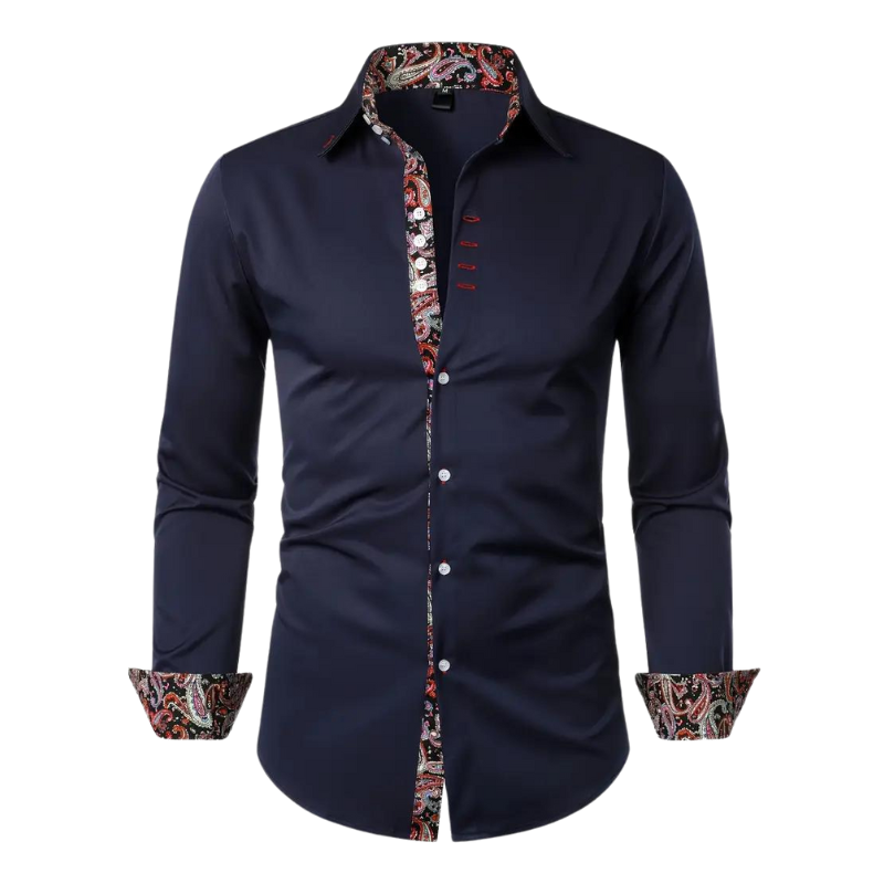 Lucas | Skjorte med Paisley Detaljer