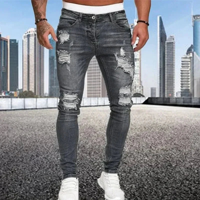 Oliver | Jeans skinny med huller til mænd