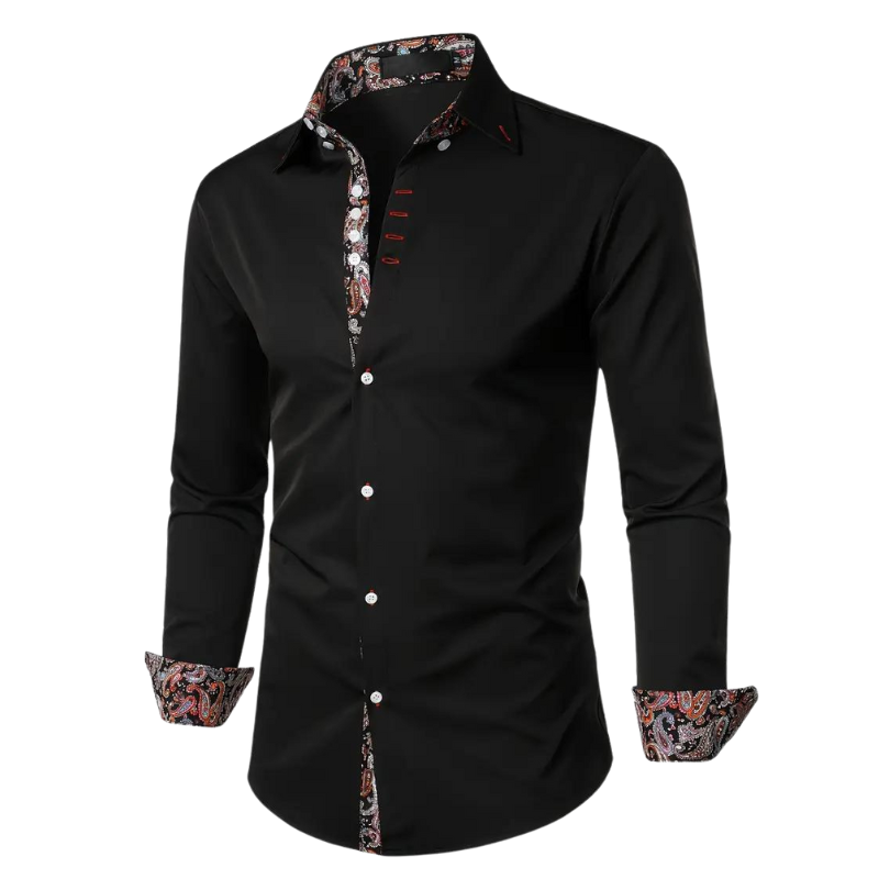 Lucas | Skjorte med Paisley Detaljer